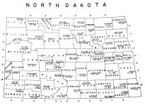 North Dakota Map, Dickey County 1958